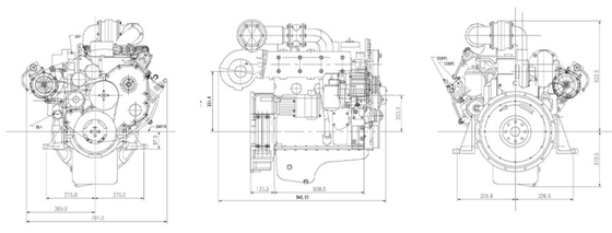 موتور ضد انفجار پمپ مکانیکی موتور دیزلی Common Rail 70KW/95hp